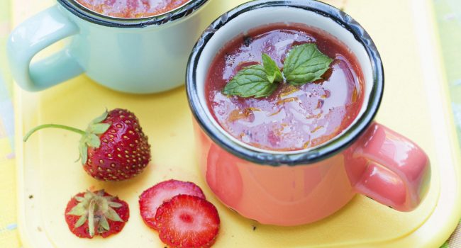 Soupe froide aux fraises