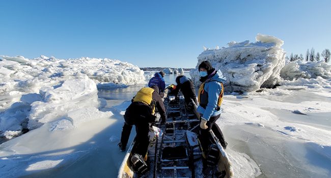 L’incroyable expérience du canot à glace